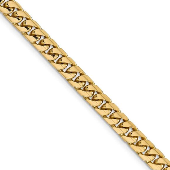 5.5mm, 14k Yellow Gold, Miami Cuban (Curb) Chain Necklace, 18 inch - Picture 1 of 8
